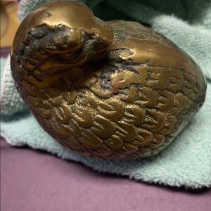 Solid Brass quail, decorative item, great for shelves, bird collectors